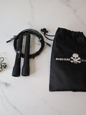 DG-41 Survival and Cross Jump Rope, Black